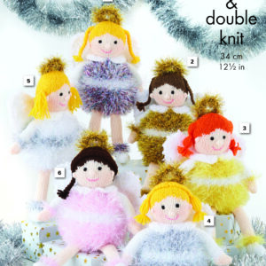 King Cole Pattern 9165 Little Angels Knitted in Tinsel & DK