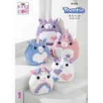 King Cole Pattern 9193 Unicorns Knitted in Toastie